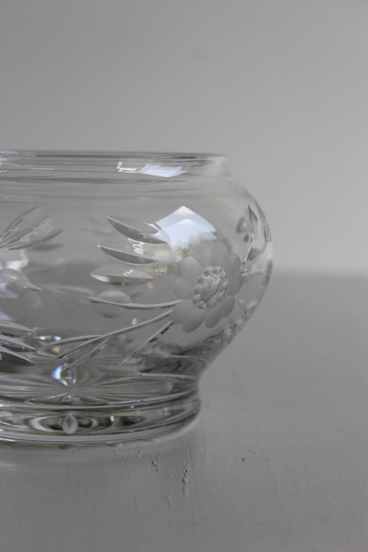 Etched Glass Bowl - Kernow Furniture