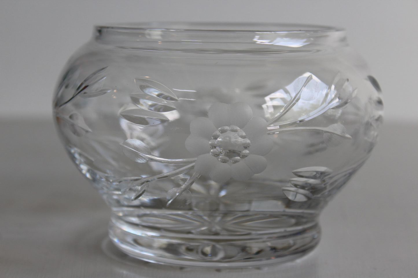 Etched Glass Bowl - Kernow Furniture