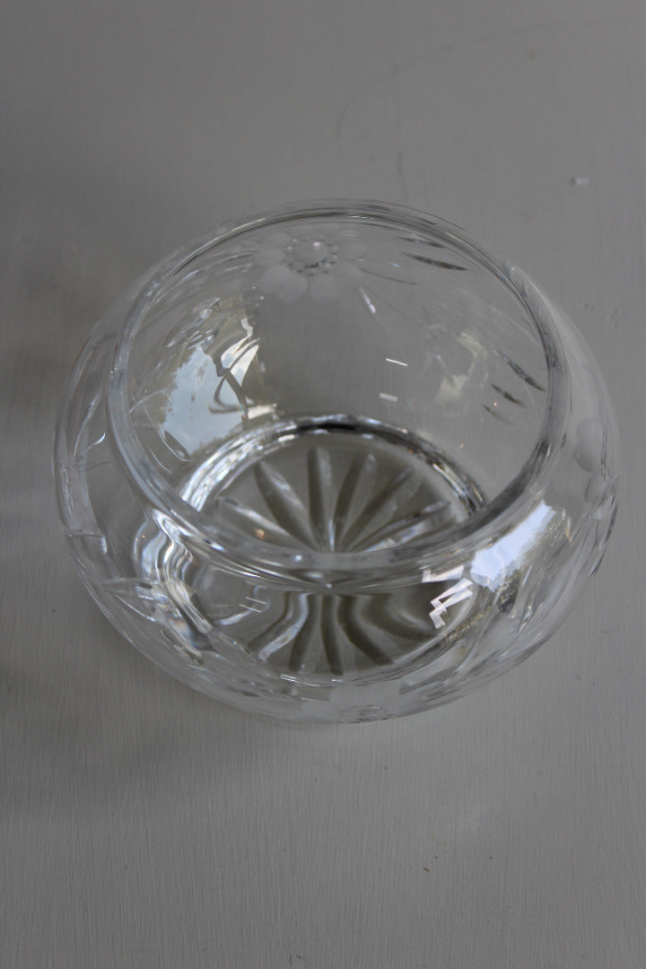 Etched Glass Bowl - Kernow Furniture