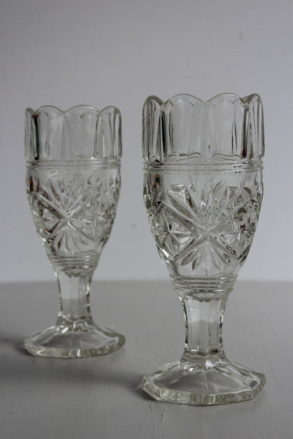 Pair Glass Celery Vase - Kernow Furniture