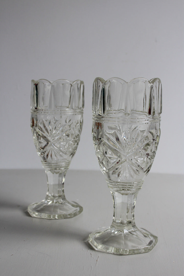 Pair Glass Celery Vase - Kernow Furniture