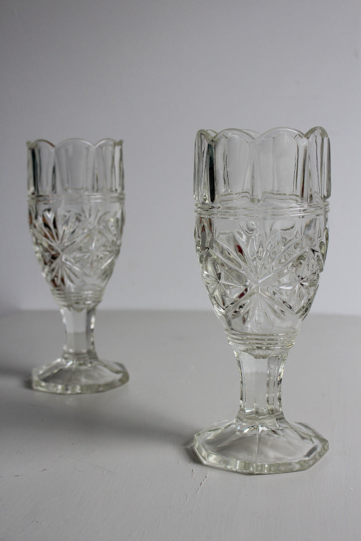 Pair Glass Celery Vase - Kernow Furniture