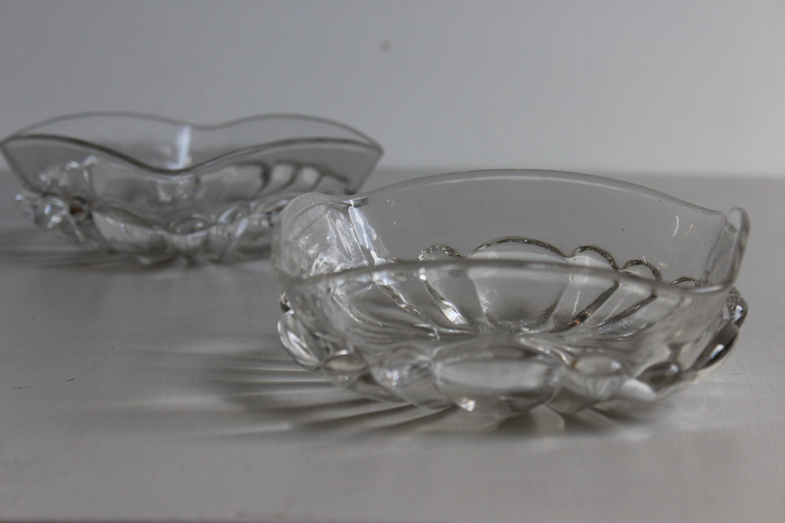 Pair Square Glass Dishes - Kernow Furniture