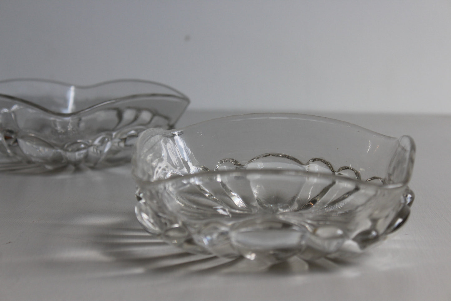 Pair Square Glass Dishes - Kernow Furniture