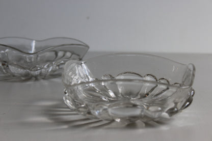 Pair Square Glass Dishes - Kernow Furniture