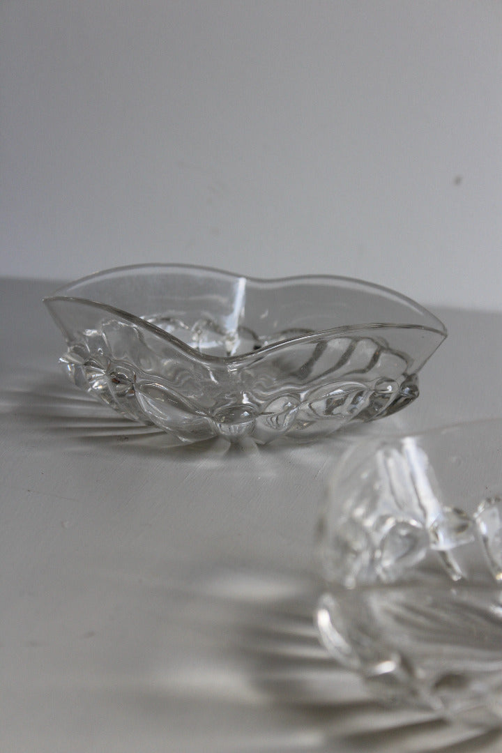 Pair Square Glass Dishes - Kernow Furniture