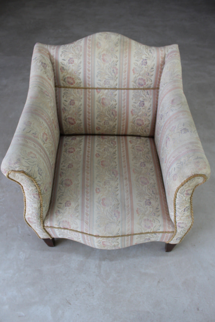 Floral Upholstered Small Armchair - Kernow Furniture