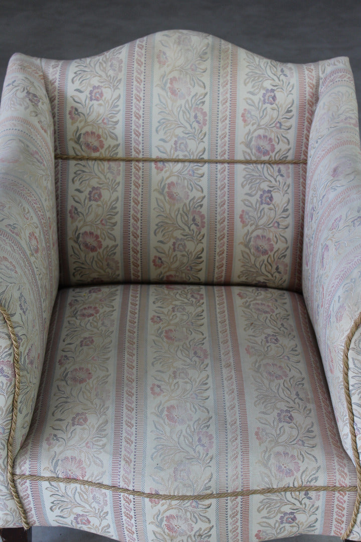 Floral Upholstered Small Armchair - Kernow Furniture