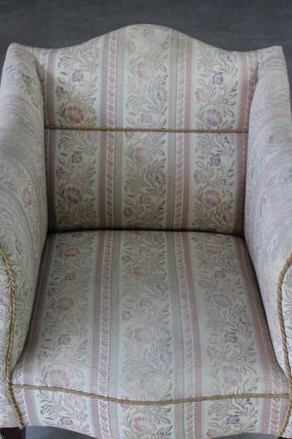 Floral Upholstered Small Armchair - Kernow Furniture