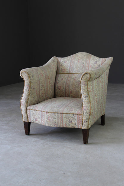 Floral Upholstered Small Armchair - Kernow Furniture