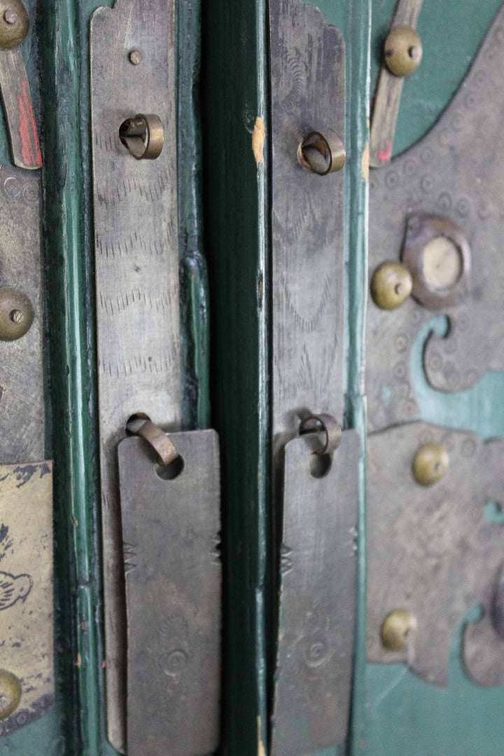 Large Green Oriental Cupboard - Kernow Furniture