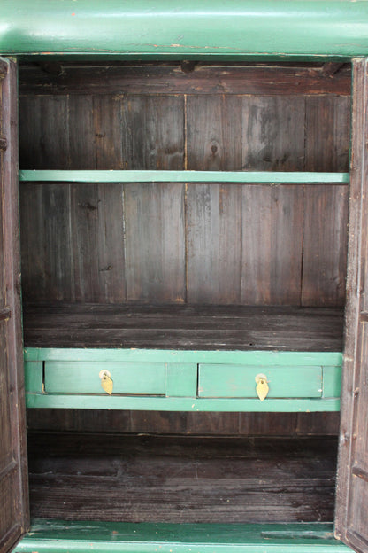 Large Green Oriental Cupboard - Kernow Furniture