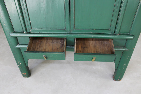 Large Green Oriental Cupboard – Kernow Furniture