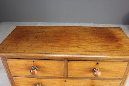 Antique Victorian Straight Front Chest of Drawers - Kernow Furniture