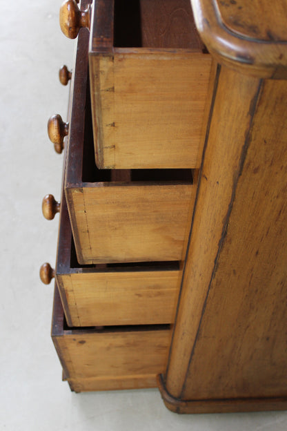 Antique Victorian Straight Front Chest of Drawers - Kernow Furniture