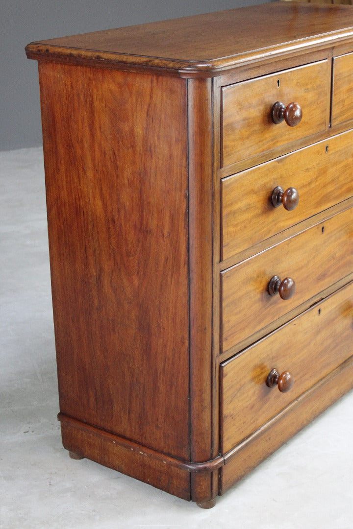 Antique Victorian Straight Front Chest of Drawers - Kernow Furniture