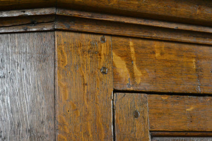 Antique Oak Wall Corner Cabinet - Kernow Furniture