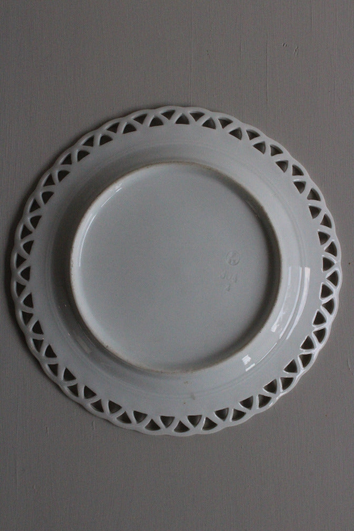 German Porcelain 'Ribbon' Plate - Kernow Furniture