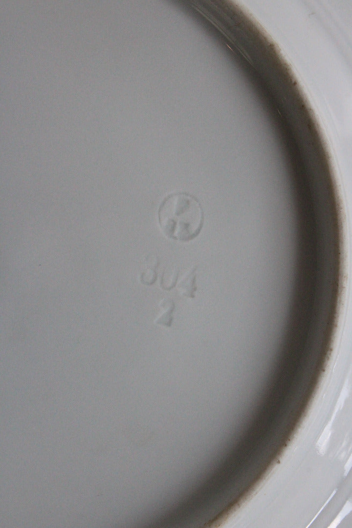 German Porcelain 'Ribbon' Plate - Kernow Furniture