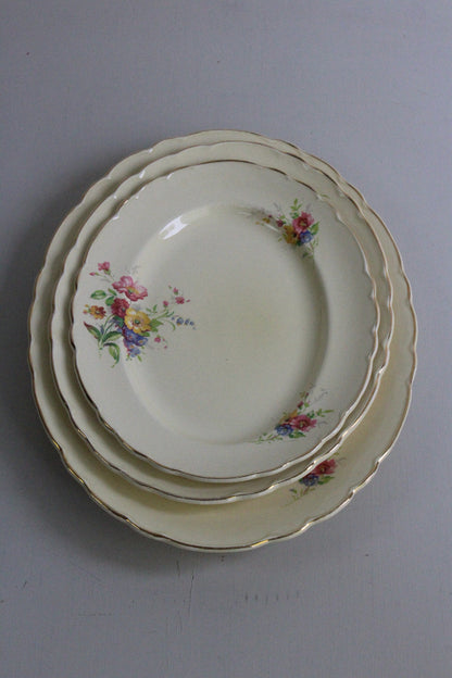 A J Wilkinson Honeyglaze Royal Staffs Meat Plate x 3 - Kernow Furniture