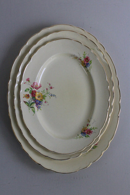 A J Wilkinson Honeyglaze Royal Staffs Meat Plate x 3 - Kernow Furniture