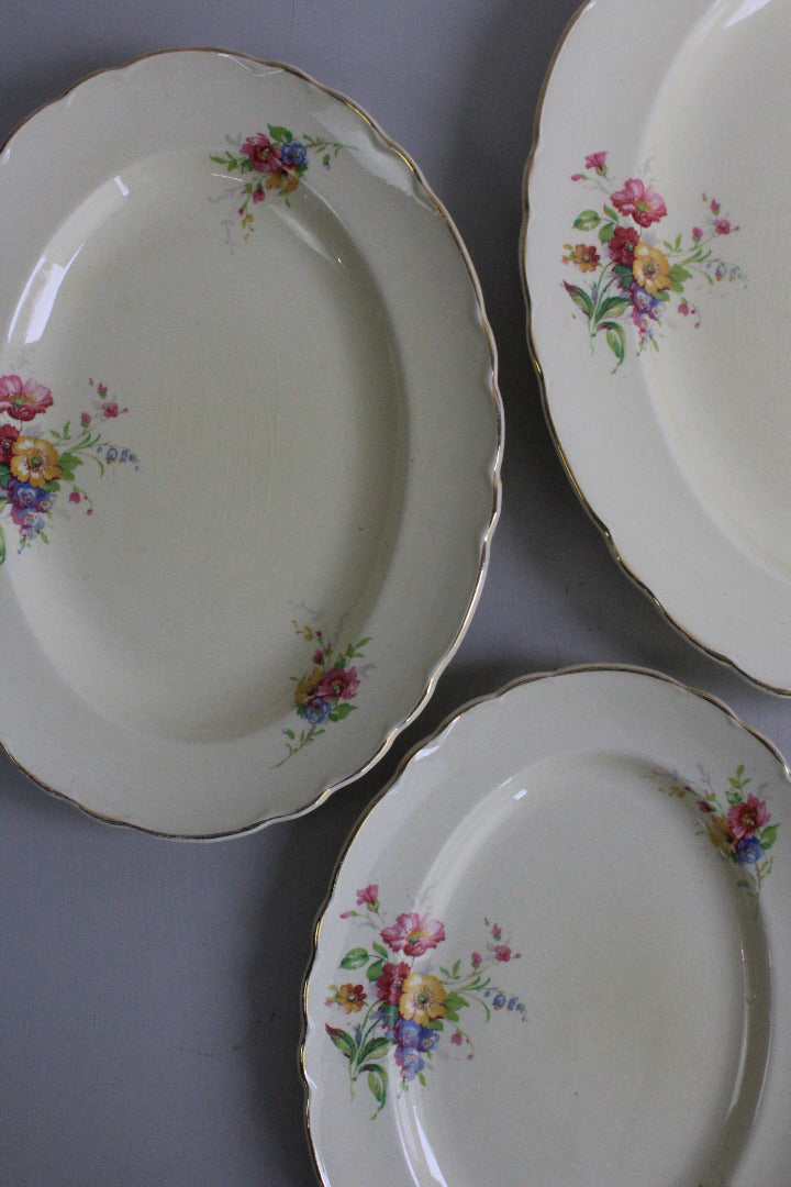 A J Wilkinson Honeyglaze Royal Staffs Meat Plate x 3 - Kernow Furniture