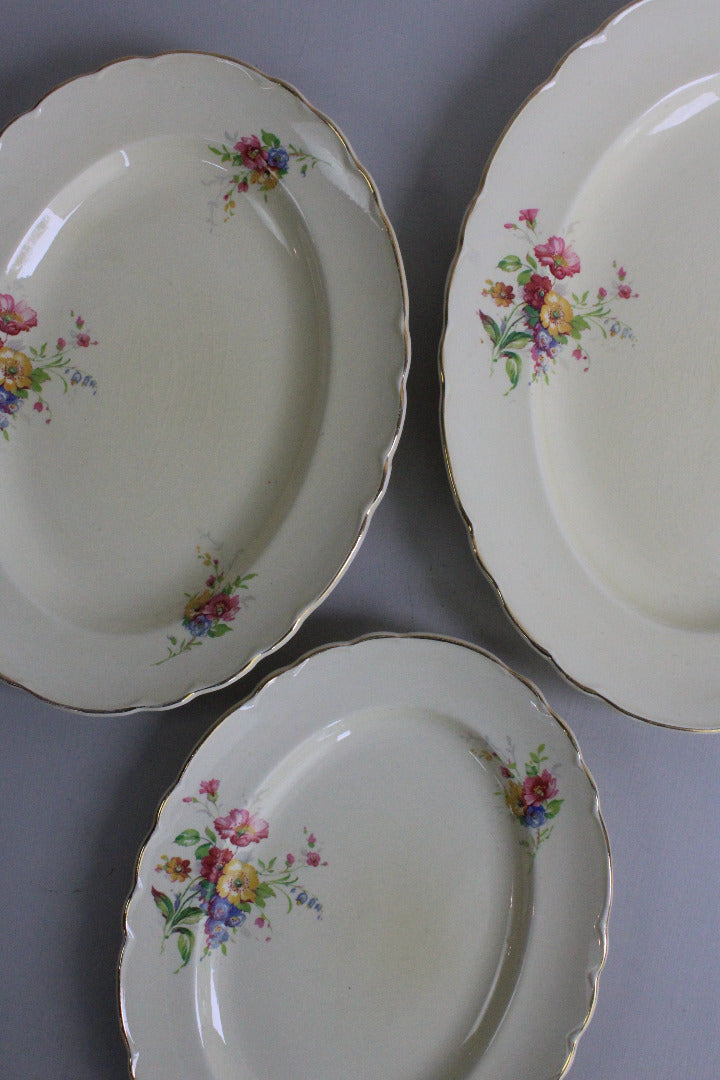 A J Wilkinson Honeyglaze Royal Staffs Meat Plate x 3 - Kernow Furniture