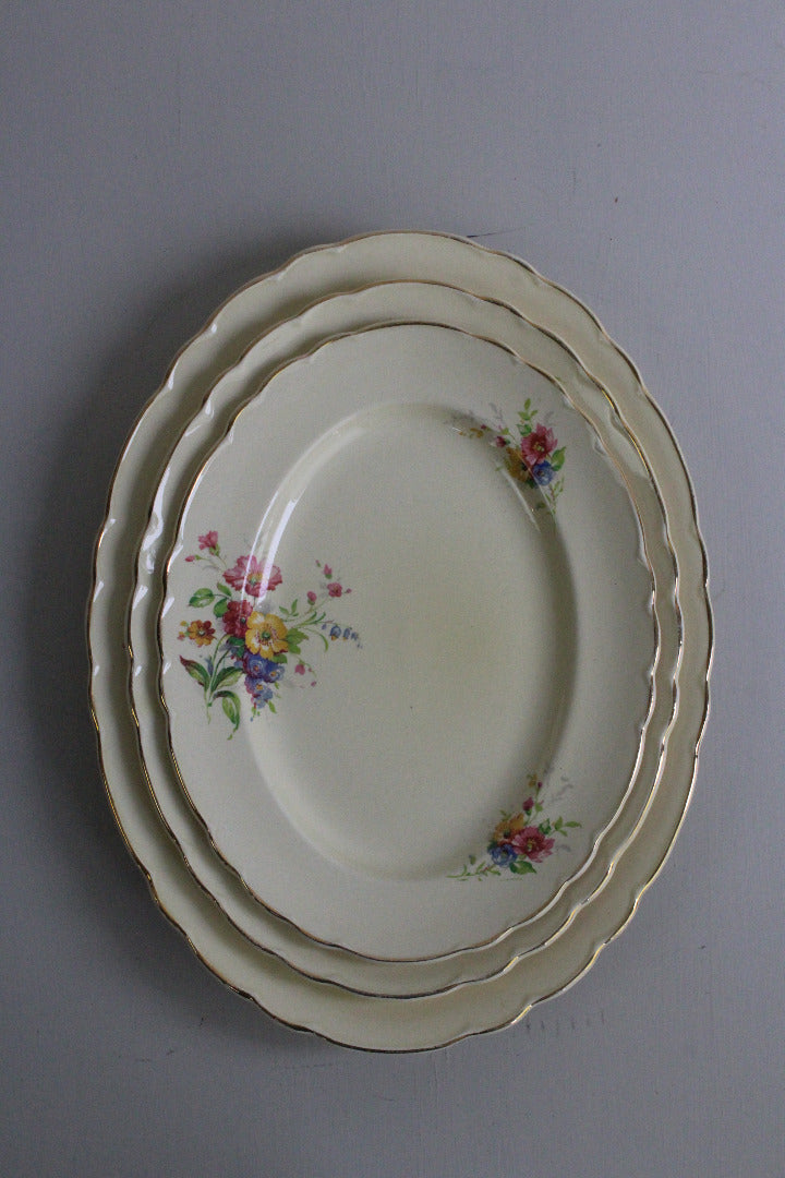 A J Wilkinson Honeyglaze Royal Staffs Meat Plate x 3 - Kernow Furniture