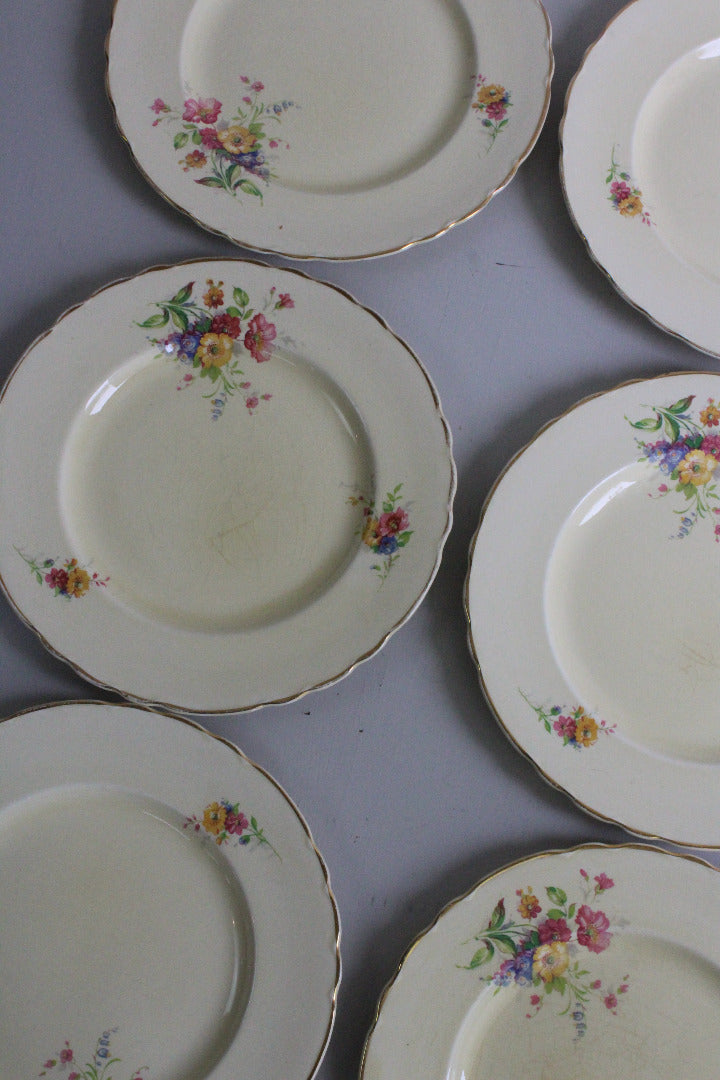 A J Wilkinson Honeyglaze Royal Staffs Plates x 6 - Kernow Furniture