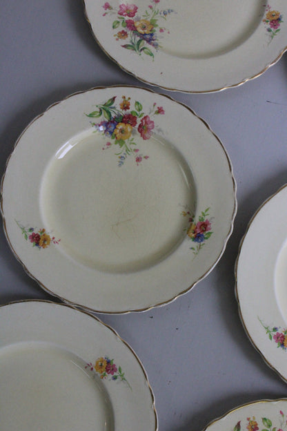 A J Wilkinson Honeyglaze Royal Staffs Plates x 6 - Kernow Furniture