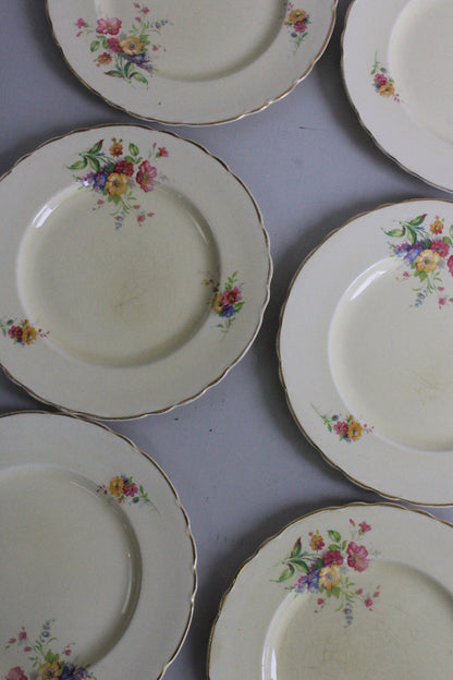 A J Wilkinson Honeyglaze Royal Staffs Plates x 6 - Kernow Furniture