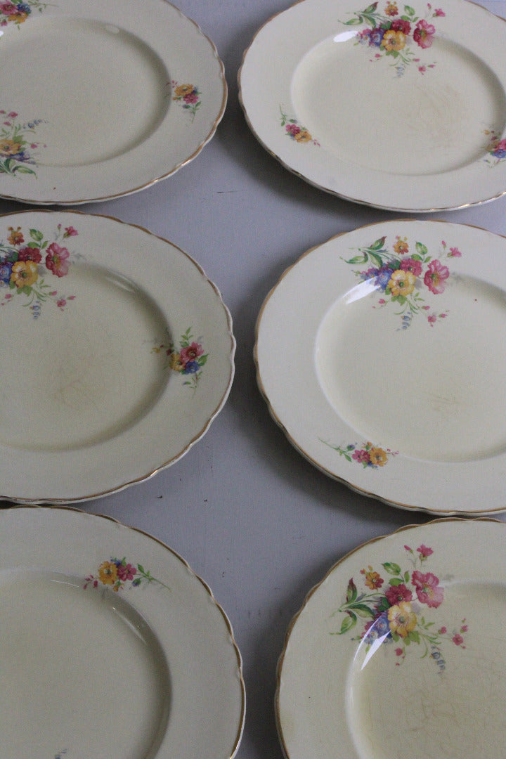 A J Wilkinson Honeyglaze Royal Staffs Plates x 6 - Kernow Furniture