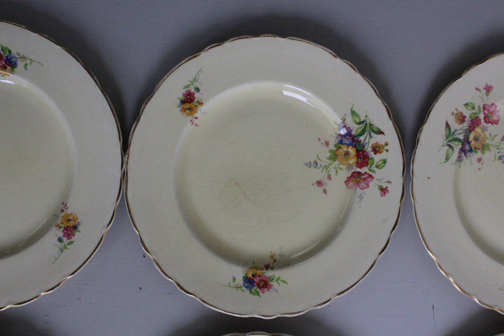 A J Wilkinson Honeyglaze Royal Staffs Plates x 6 - Kernow Furniture