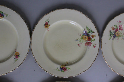 A J Wilkinson Honeyglaze Royal Staffs Plates x 6 - Kernow Furniture