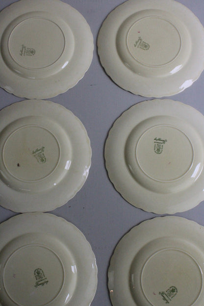 A J Wilkinson Honeyglaze Royal Staffs Plates x 6 - Kernow Furniture