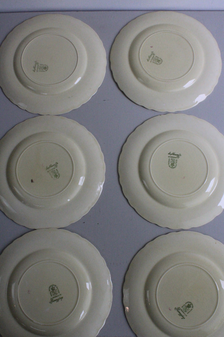 A J Wilkinson Honeyglaze Royal Staffs Plates x 6 - Kernow Furniture