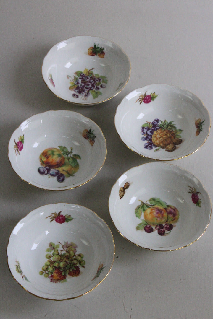 5 Czech Fruit Dessert Bowls - Kernow Furniture