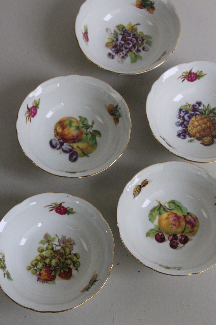 5 Czech Fruit Dessert Bowls - Kernow Furniture