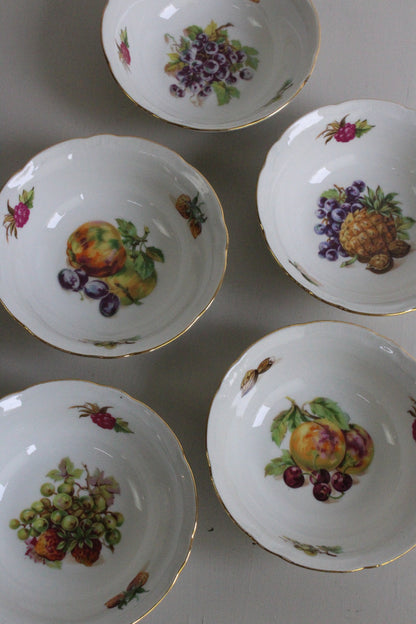 5 Czech Fruit Dessert Bowls - Kernow Furniture