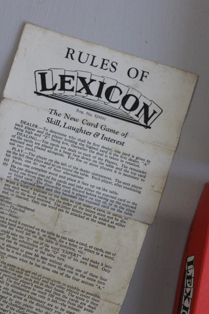 Waddingtons Lexicon Vintage Card Game - Kernow Furniture