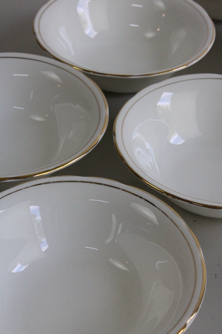 Duchess China Ascot - 6 White & Gold Bowls - Kernow Furniture