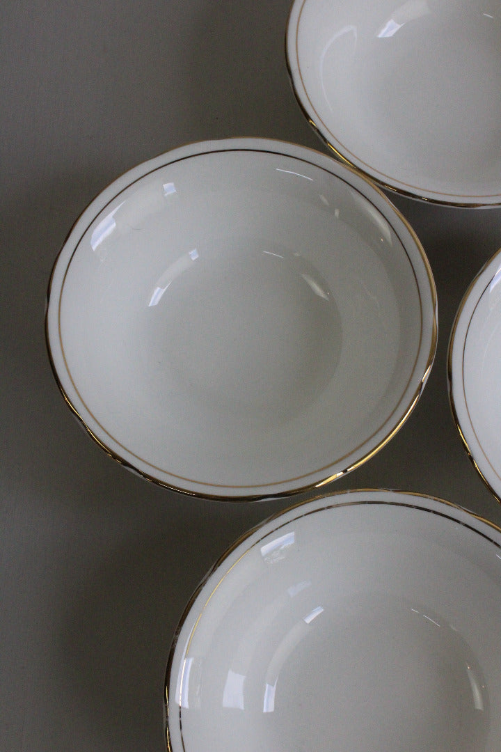 Duchess China Ascot - 6 White & Gold Bowls - Kernow Furniture