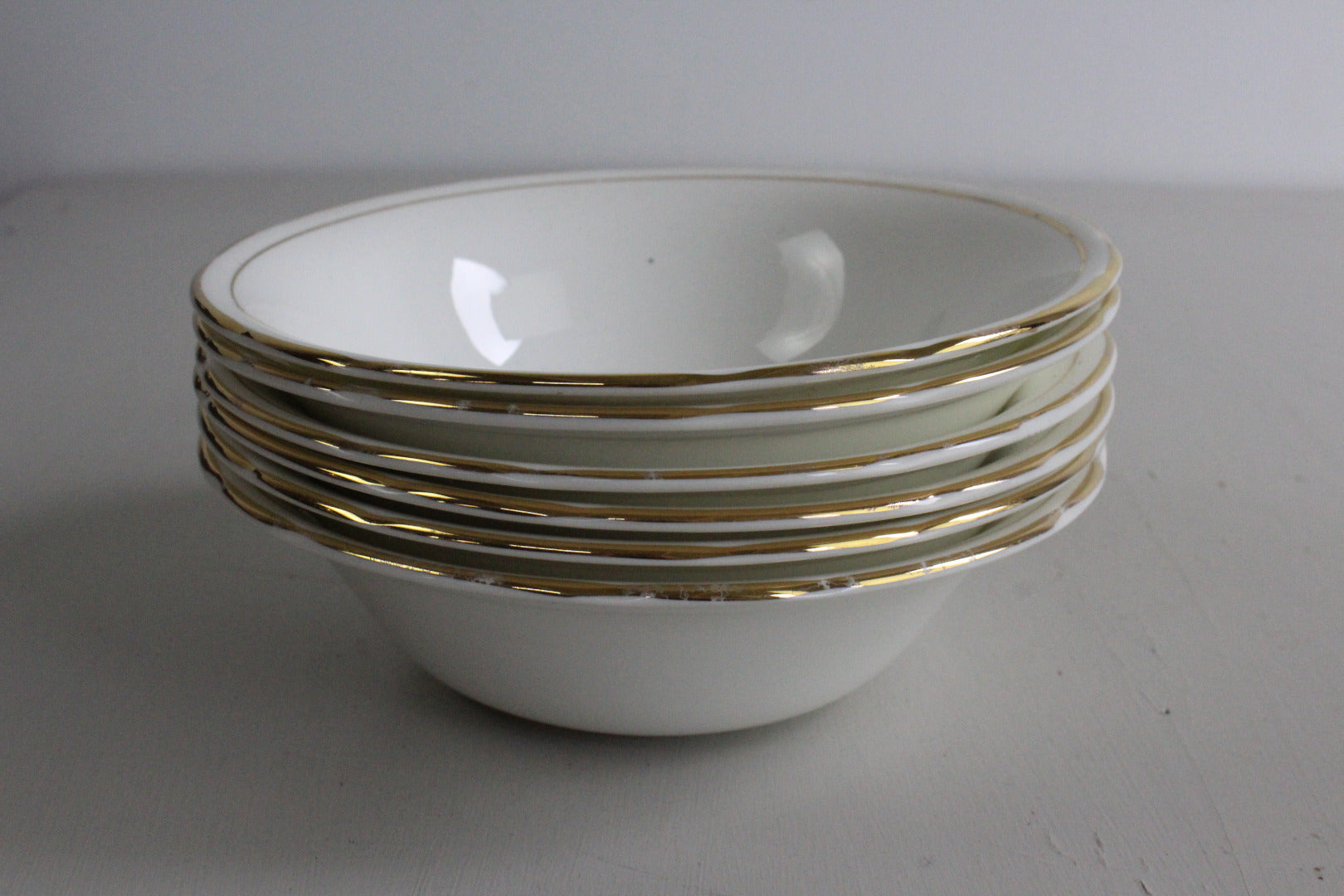 Duchess China Ascot - 6 White & Gold Bowls - Kernow Furniture