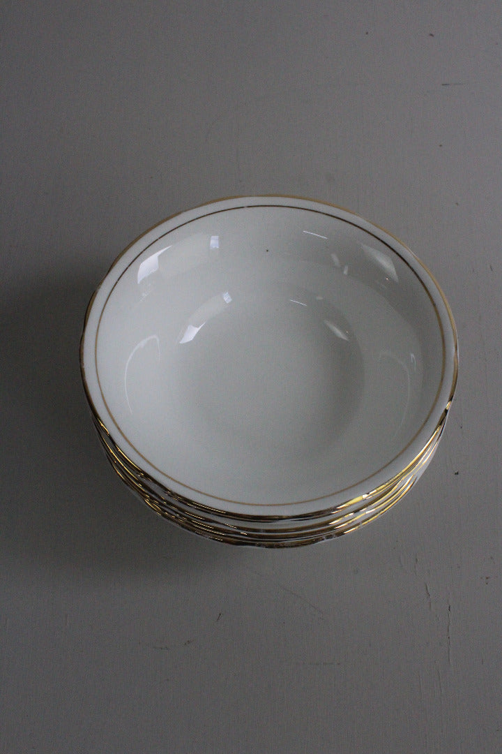 Duchess China Ascot - 6 White & Gold Bowls - Kernow Furniture