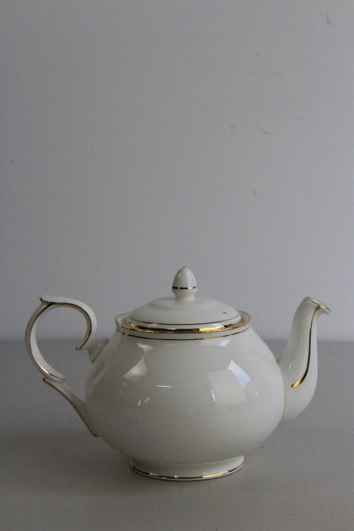 Duchess China Ascot -  White & Gold Teapot - Kernow Furniture