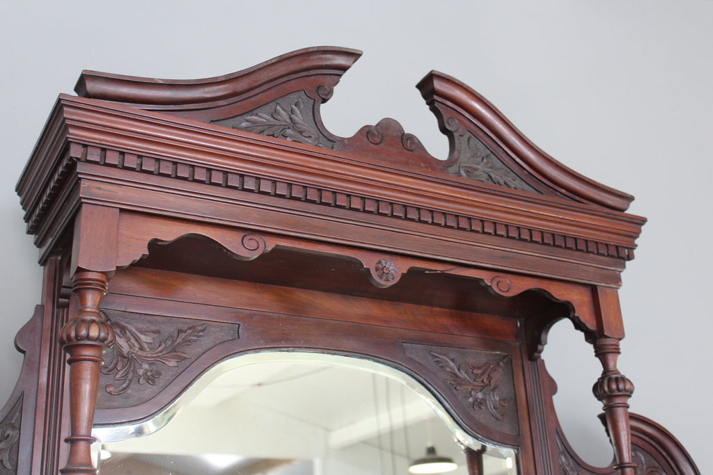 Antique Victorian Mahogany Mirror Back Sideboard - Kernow Furniture