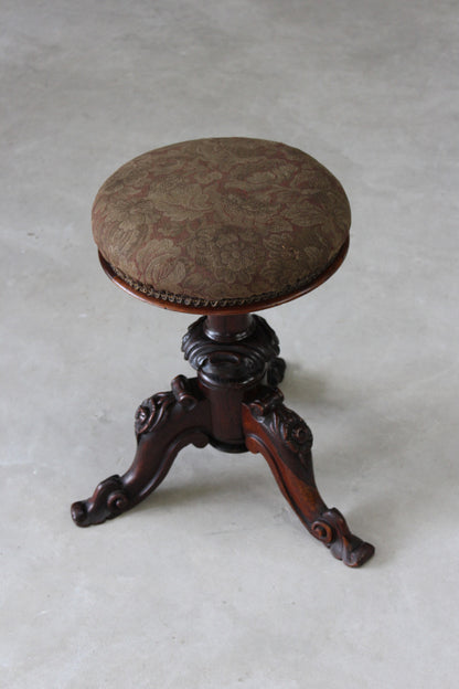 Victorian Rosewood Music Stool - Kernow Furniture