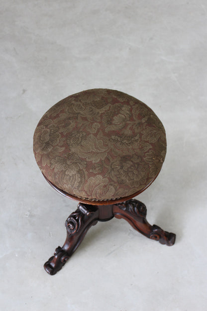 Victorian Rosewood Music Stool - Kernow Furniture