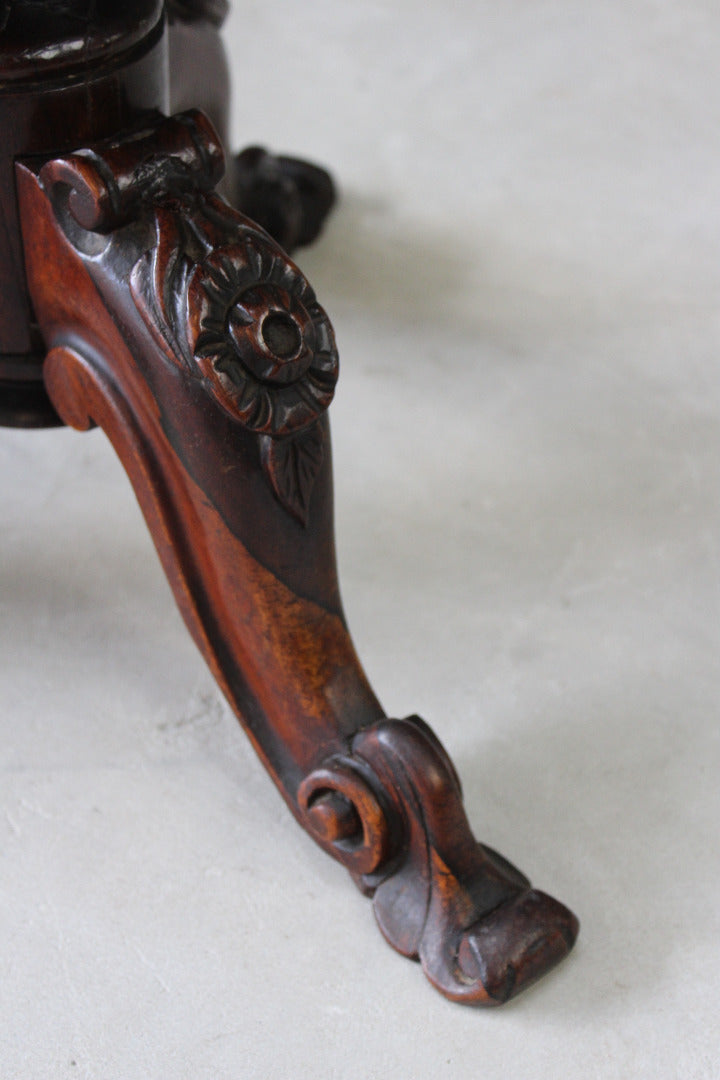 Victorian Rosewood Music Stool - Kernow Furniture