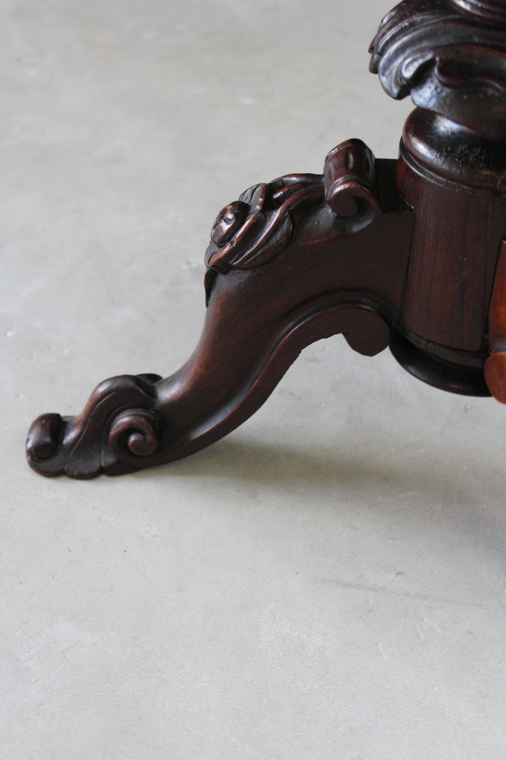 Victorian Rosewood Music Stool - Kernow Furniture